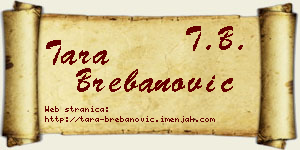 Tara Brebanović vizit kartica